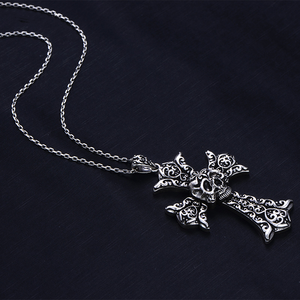 2024 nuove innovazioni 925 collana a catena incrociata con teschio in stile barocco serie argento <span class=keywords><strong>angelo</strong></span> <span class=keywords><strong>e</strong></span> <span class=keywords><strong>diavolo</strong></span> - Product Image 5