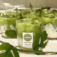 Hot Sale Großhandel Iced Coffee Jelly Gel Candle Vendors Iced Latte Kaffee glas Duft geschenk kerzen