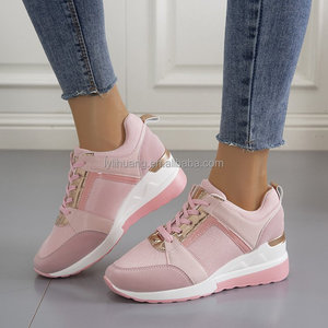 <span class=keywords><strong>Scarpe</strong></span> casual da donna <span class=keywords><strong>con</strong></span> <span class=keywords><strong>zeppa</strong></span> <span class=keywords><strong>con</strong></span> suola spessa nuove di grandi dimensioni <span class=keywords><strong>scarpe</strong></span> da ginnastica <span class=keywords><strong>stringate</strong></span> <span class=keywords><strong>scarpe</strong></span> da donna da passeggio in pelle PU - Product Image 2
