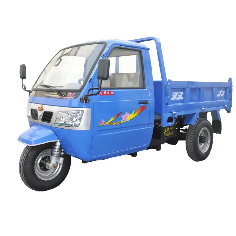 Tricycles à trois roues cargo cabine tricycle à moteur camion à benne basculante diesel à 3 roues avec moteur changchai