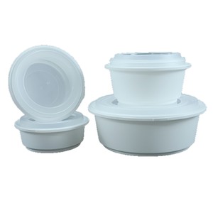 Anti-Theft Lockable <b>Lunch</b> <b>Box</b> Thickened Food Grade Plastic Round With Lid For Food Delivery - Product Image 3