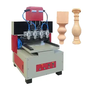 Router kayu Cnc kebisingan rendah harga pabrik alat potong kayu 4 sumbu Diy Cnc mesin ukir kayu untuk mebel kayu