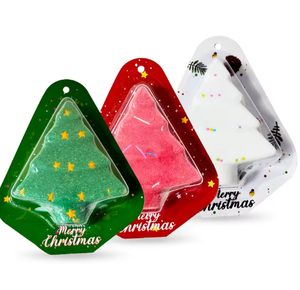Ensemble de bombes de bain en forme de sapin de Noël avec mini figurines, emballage sous film rétractable, adorables bombes effervescentes pour enfants - Product Image 2