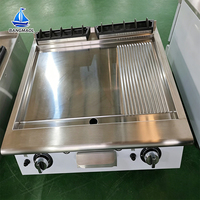Pemanggang Gas Meja Premium untuk Dapur Resort, Pemanggang Gas Countertop dengan Finishing Poles dan Api Bintang