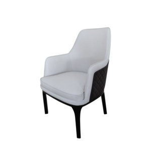 <span class=keywords><strong>Silla</strong></span> de Comedor Moderna, Elegante y de Lujo en Blanco y Negro para Hotel o Cafetería, con <span class=keywords><strong>Patas</strong></span> de Madera y Tapicería de Cuero PU - Product Image 4