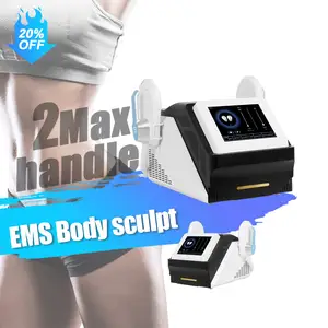 2024 de alta intensidad 2 manijas portátil Ems cuerpo esculpir adelgazamiento Hiemt máquina de eliminación de grasa estimulación muscular