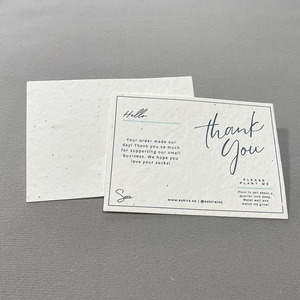 Thân thiện với môi thẻ bán buôn tùy chỉnh in phân hủy sinh học hạt giống plantable thẻ giấy cho Cảm ơn bạn bưu thiếp thiệp chúc mừng - Product Image 1