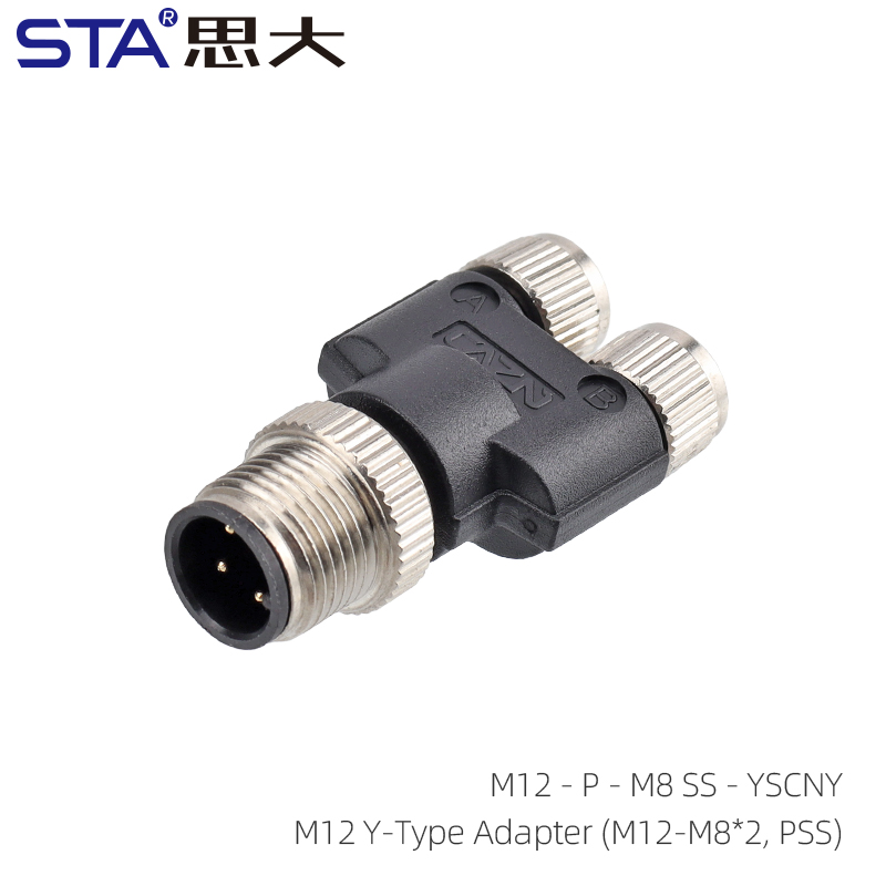 M12 Y-Type Adapter(M12-M8*2, PSS)