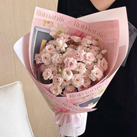 Papier d'emballage pour fleurs à l'huile, double face, imperméable, épais, en papier kraft, fournitures d'emballage artistique impressionniste floral