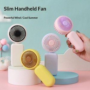 Mini Ventilador de Mano con Diseño de Asta de Ciervo, Recargable por USB, Portátil para Verano, con Soporte para Teléfono, Bajo Nivel de Ruido (36-45 dB), con Logo - Product Image 4