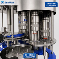 Machine de remplissage automatique intelligente PLC pour eau potable pure en bouteilles PET et en verre, avec rinçage et bouchage automatiques