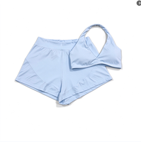 Ensembles pour femmes respirants effet seconde peau, ensemble short de yoga pour Pilates, sports, course en plein air, fitness, grandes tailles