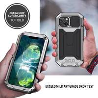 Étui robuste FNTCASE pour 17e Armor Design en TPU avec protection d'écran intégrée, béquille et protection antichoc de qualité militaire contre les chutes