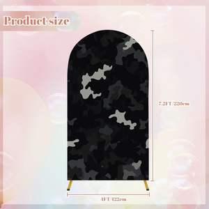 Conifera mimetica per festa di compleanno sfondo elastico In Stock foresta foglie di conifera per festa di compleanno decorazione banchetto sfondo - Product Image 2