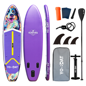 Planche de <span class=keywords><strong>paddle</strong></span> <span class=keywords><strong>gonflable</strong></span> YoBoat avec motifs colorés, sac à dos, pompe et pagaie pour la vente au détail et la location - Product Image 3