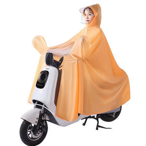 Nouveau poncho de pluie en PVC pour trottinette électrique adulte, couvrant entièrement le corps avec visière transparente, résistant à l'eau - Product Image 1