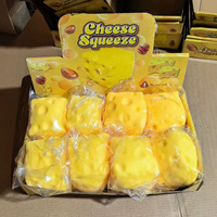 Mainan Squishy Keju Grosir untuk Menghilangkan Stres dan Dekompresi, Mainan Fidget Promosi untuk Anak-anak dan Dewasa