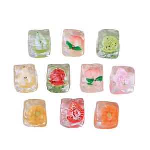 Giocattolo Trasparente a Forma di Cubetto di Ghiaccio con Frutta, Vendita Diretta dalla Fabbrica, Accessori Decorativi in Resina all'Ingrosso - Product Image 5