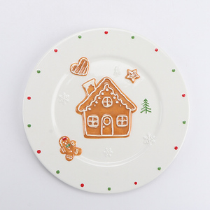 Service à thé de Noël pour une personne, théière et tasse en céramique en forme d'homme en pain d'épices, cadeau de Noël festif rouge et blanc pour femmes - Product Image 5