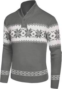 Suéter Navideño Feo de Punto, Suéteres Navideños Casuales con Copos de Nieve, Prenda de Punto - Product Image 2