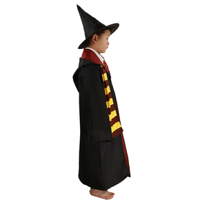 Costumi di Halloween Cosplay Anime Harryer Robe bacchette magiche cappello <span class=keywords><strong>nero</strong></span> cravatta a righe sciarpa mantello per bambini adulti - Product Image 2