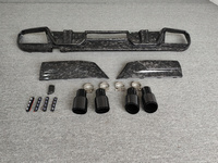 Kit de carrosserie en fibre de carbone style LD pour BMW X6M F96 Diffuseur arrière Feu LED de hayon avec motif forgé Pièces de carrosserie haut de gamme