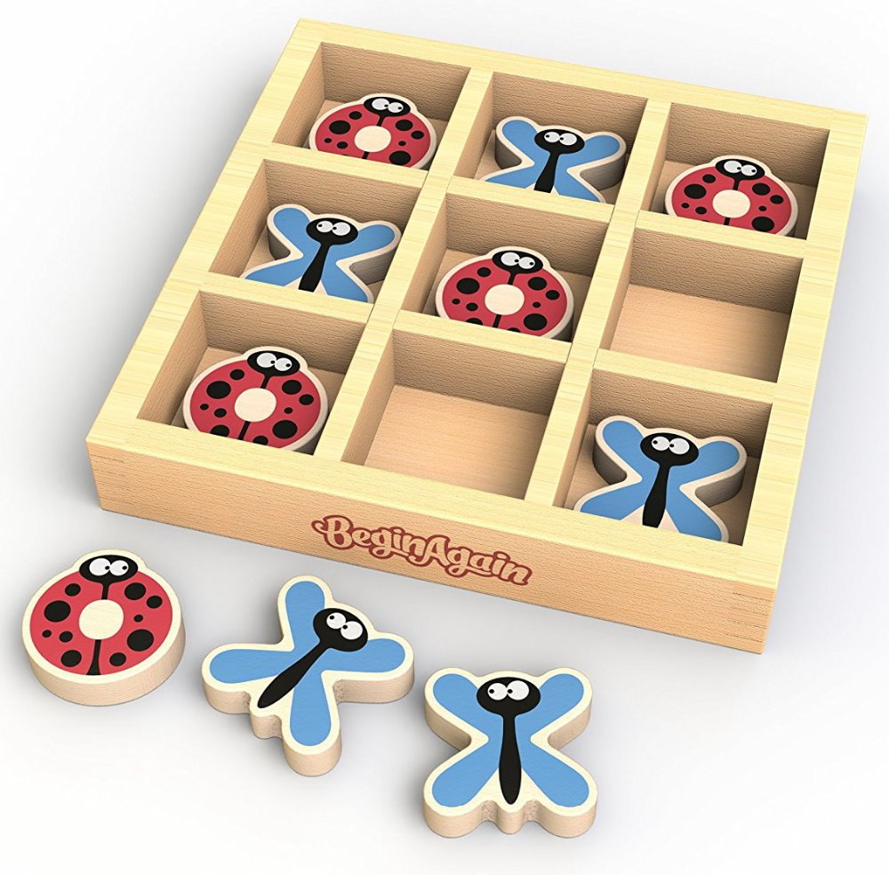 Деревянный Игровой набор Tic Tac Toe, классическая деревянная настольная игра для детей, мини-набор для путешествий, нулевые и кресты