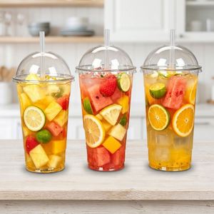Vasos de Plástico PET Desechables de 12oz y 98mm de Calibre, con Logotipo Personalizado Impreso, para Bebidas Frías, Té con Leche, Té de Burbujas, Jugo - Product Image 1