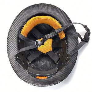 Casco de ala completa, trabajo de construcción aprobado, diseño gris carbón de primera calidad, casco de seguridad FRP con rata ajustable de 4 puntos - Product Image 6