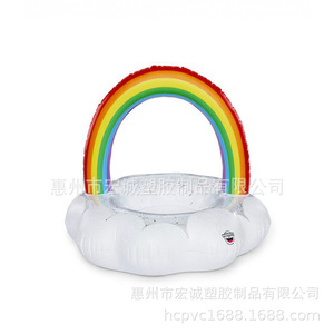 Asiento Inflable Personalizado con Forma de Nube Arcoíris para Niños, 60 cm, PVC Ecológico, para Uso en Hoteles, Resorts y Parques Infantiles - Product Image 3