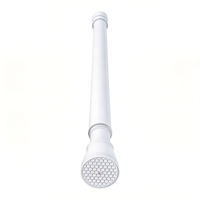 Tringle de Douche Télescopique en Fer Réglable avec Embouts Antidérapants, Quincaillerie de Salle de Bain Robuste avec Embouts Antidérapants