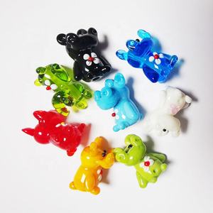 Großhandel niedlichen Hippo Perlen Kristall Lampwork Glas Fluss Pferd Tierfiguren handgemachte Nilpferd Cartoon lose Perlen - Product Image 1