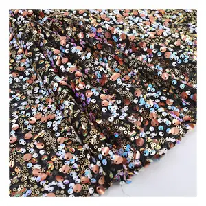 Best-selling India And Thailand Double Flip Colorful Gold Sequin Fabric