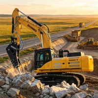 Excavatrice sur chenilles SH600 450HP économique pour travaux de terrassement et projets routiers