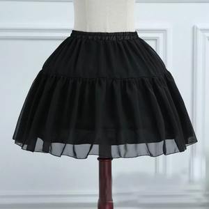 تنورة تحتية بيضاء بطبقتين لفستان نسائي تنورة منفوشة منفوشة منفوشة تنكرية زلقة مع تنورات سوداء عظمية للحفلات - Product Image 3