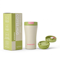 Tasse à café isotherme moderne en acier inoxydable 304 de 420 ml, anti-fuite, écologique, sans BPA, avec poignée, isolation thermique 6-12h