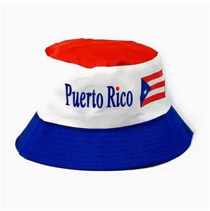 8 Design Hot Sell Designer Reversible Bucket Cap Fish Hat Custom Puerto Rico Logo for Fisherman Print Kid Cotton Bucket Hat