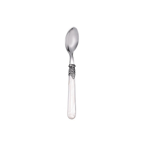 Ensemble <span class=keywords><strong>de</strong></span> couverts unique en acier inoxydable avec poignée en acrylique blanc, <span class=keywords><strong>vaisselle</strong></span>, couverts, <span class=keywords><strong>ustensiles</strong></span> <span class=keywords><strong>de</strong></span> <span class=keywords><strong>cuisine</strong></span> argenterie antique - Product Image 6