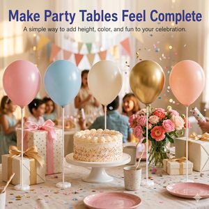 Vente en gros <span class=keywords><strong>pas</strong></span> <span class=keywords><strong>cher</strong></span> 40cm support de flotteur de <span class=keywords><strong>table</strong></span> film aluminium support de poteau de ballon pour décoration de mariage de fête d'anniversaire - Product Image 3