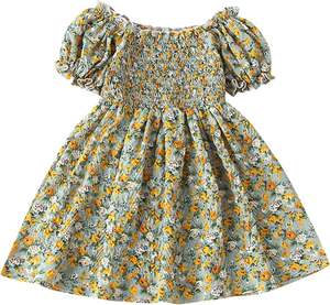 ชุดเดรสแฟชั่นเด็กผู้หญิง ผ้าโพลีเอสเตอร์/คอตตอน รักษ์โลก ลดราคาพิเศษ 2025  ปักลาย K  ชุดบอดี้สูทแบบสม็อค  ODM - Product Image 1