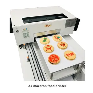 Impresora Digital de tamaño Mini para alimentos, máquina de impresión de tamaño A4, directa a la comida, con tinta comestible de 6 colores para pastel, café, galletas, galletas, tinta comestible
