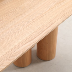 Scandinavian tái chế hình chữ nhật đơn giản gỗ rắn hội nghị bàn văn phòng sáng tạo cột chân bàn ăn - Product Image 6