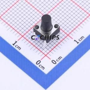 TSD001B08518A03 Tactile Switch Through hole Component (THT)-4P,6x6mm Switch Round Button 1.8N Through Hole 6mm - Product Image 1