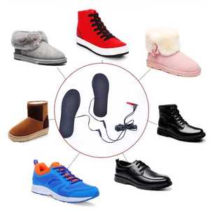 Plantillas calefactables eléctricas para zapatos, alimentadas por USB, unisex, negras, para calidez y protección contra el frío - Product Image 3