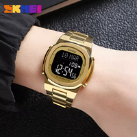 Montre digitale pour homme SKMEI 2036, tendance, vente chaude, bracelet en acier inoxydable, étanche, affichage de la date, montre de loisirs et d'affaires