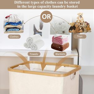 <b>Large</b> Capacity Laundry <b>Basket</b> Can Be Folded and Easily Carried Custom Bamboo Laundry <b>Baskets</b> - Product Image 3