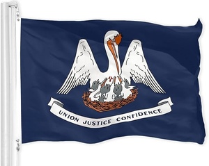 ธงรัฐหลุยส์เซียนาธงรัฐหลุยส์เซียน่าลาธงโพลีเอสเตอร์พร้อมห่วงทองเหลืองขนาด3X5ฟุตสำหรับในร่ม/กลางแจ้ง - Product Image 1