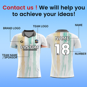 Camiseta Deportiva Personalizable para Hombre, Transpirable, Cuello Polo, Poliéster, Camisetas de Fútbol para Equipos, Kits de Fútbol OEM Unisex Z25844 - Product Image 3