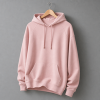 Hoodie Unisex Polos Bahan Katun Poly 350GSM, Model Drop Shoulder, Sablon Custom, Fashion