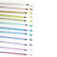 Brésilienghu — crayon de couleur métallique de 3.0mm, peinture en bois, logo OEM, emballage acrylique, 24/36/48/72, école et bureau